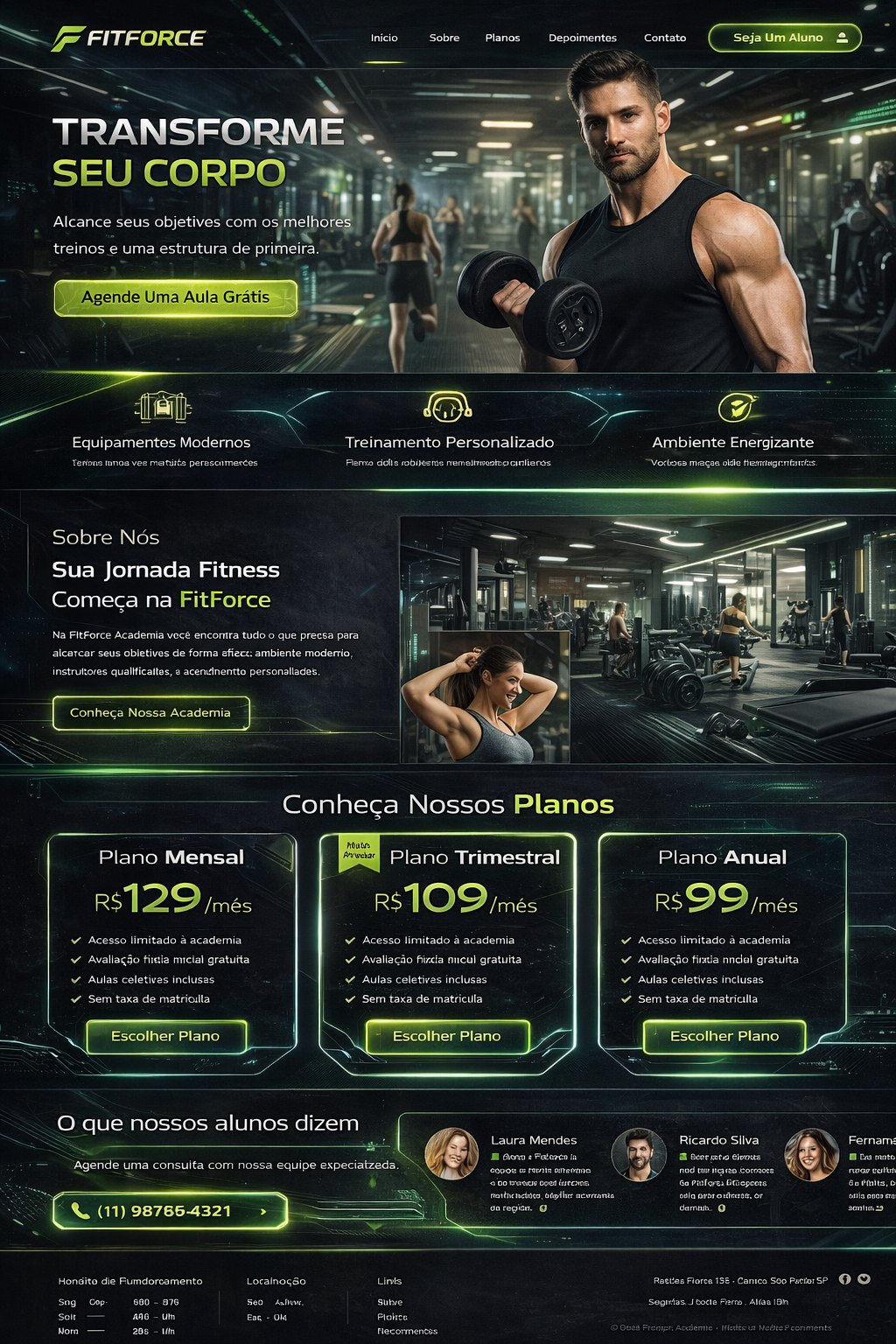 Projeto FitForce Academia